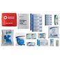 Mini Travel First Aid Kit with contents including bandages, ice pack, first aid guide and more.