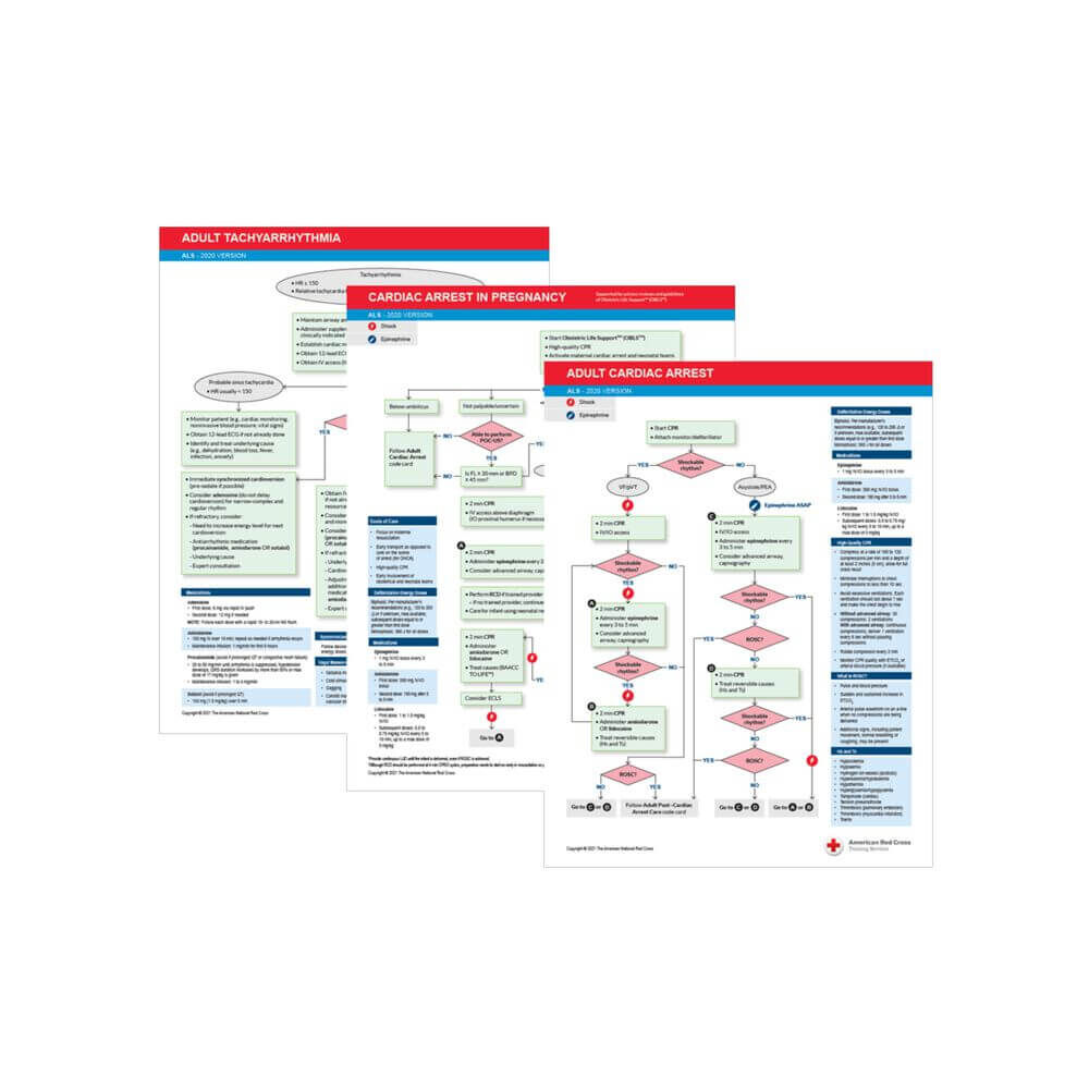 ALS Emergency Code Cards (Set of 9) | Red Cross Store