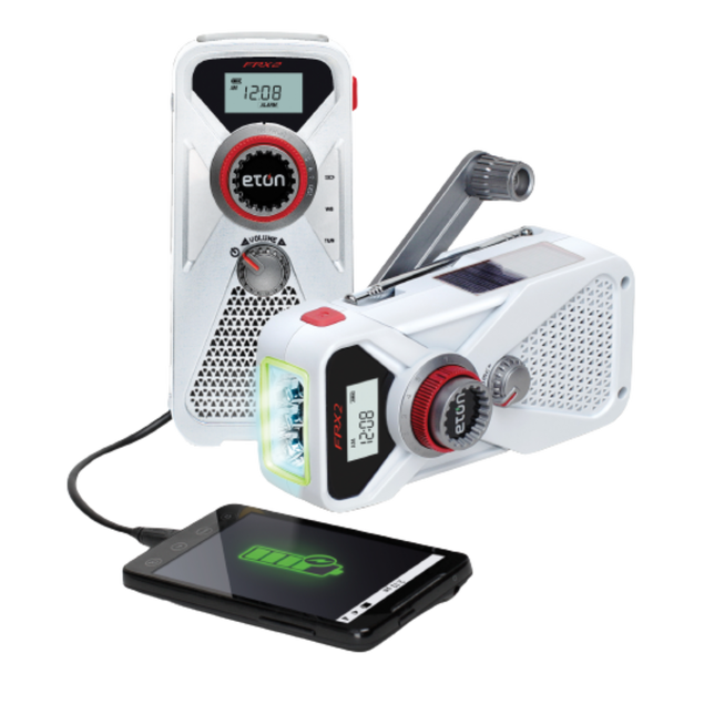Eton Emergency Hand Crank Radio w/ LED Flashlight Red Cross Store