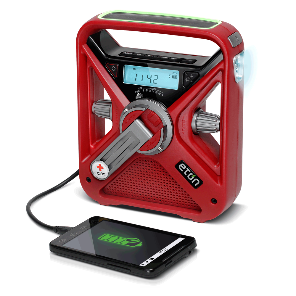 FRX3 Rechargeable Hand Crank AM/FM/NOAA Weather ALERT Radio Red Cross