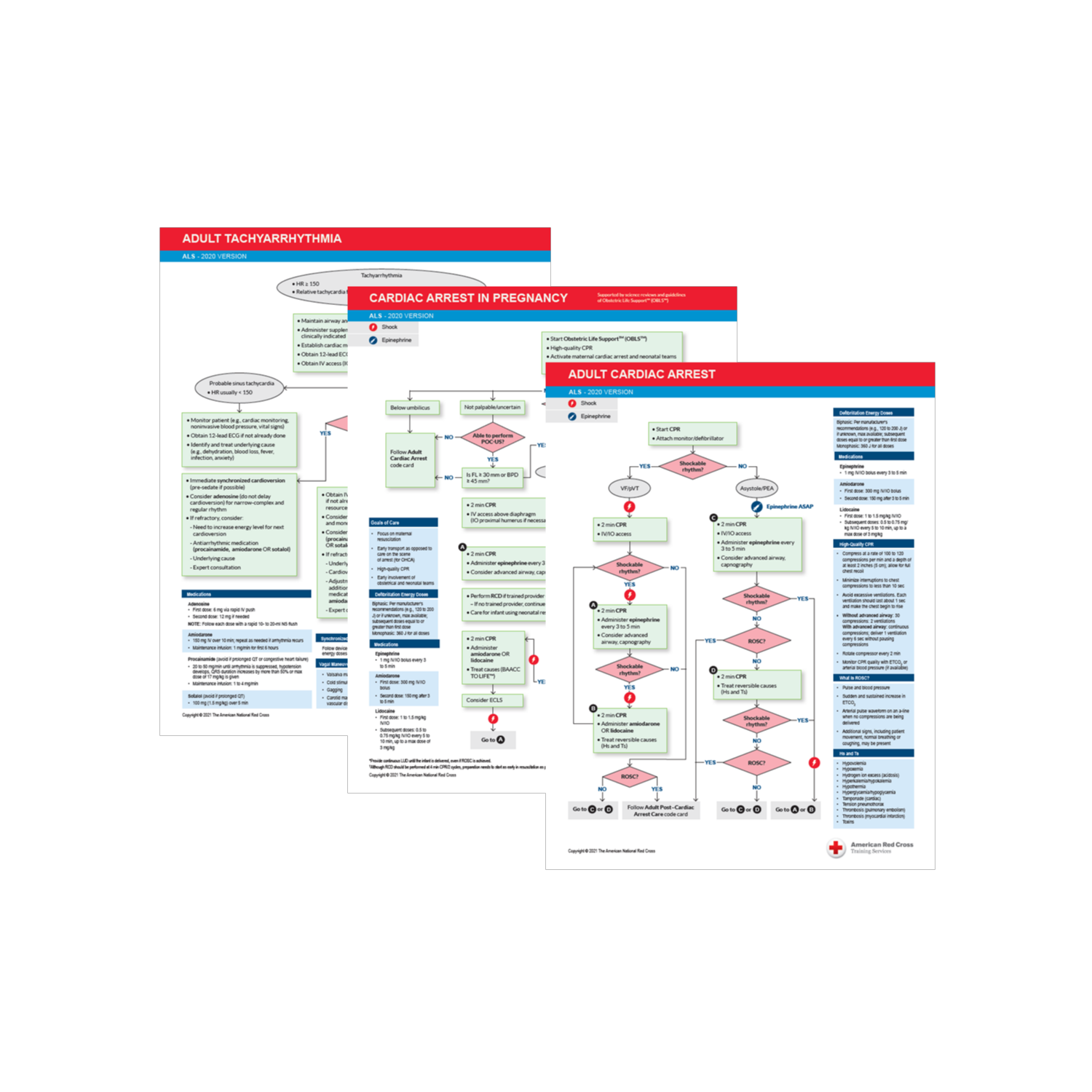 Advanced Life Support Emergency Code Cards, Set/9