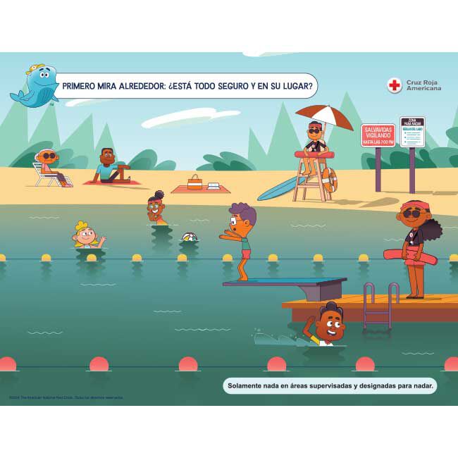 First Look Around: Is Everything Safe And In its Place WHALE Tales Poster, in Spanish.