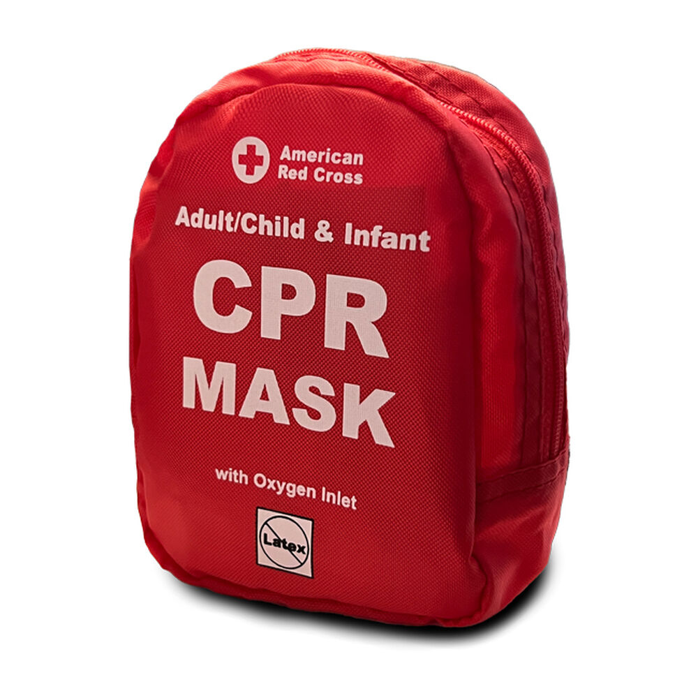 Adult/Child CPR Mask with O2 Inlet & Infant CPR Mask Red Cross Store