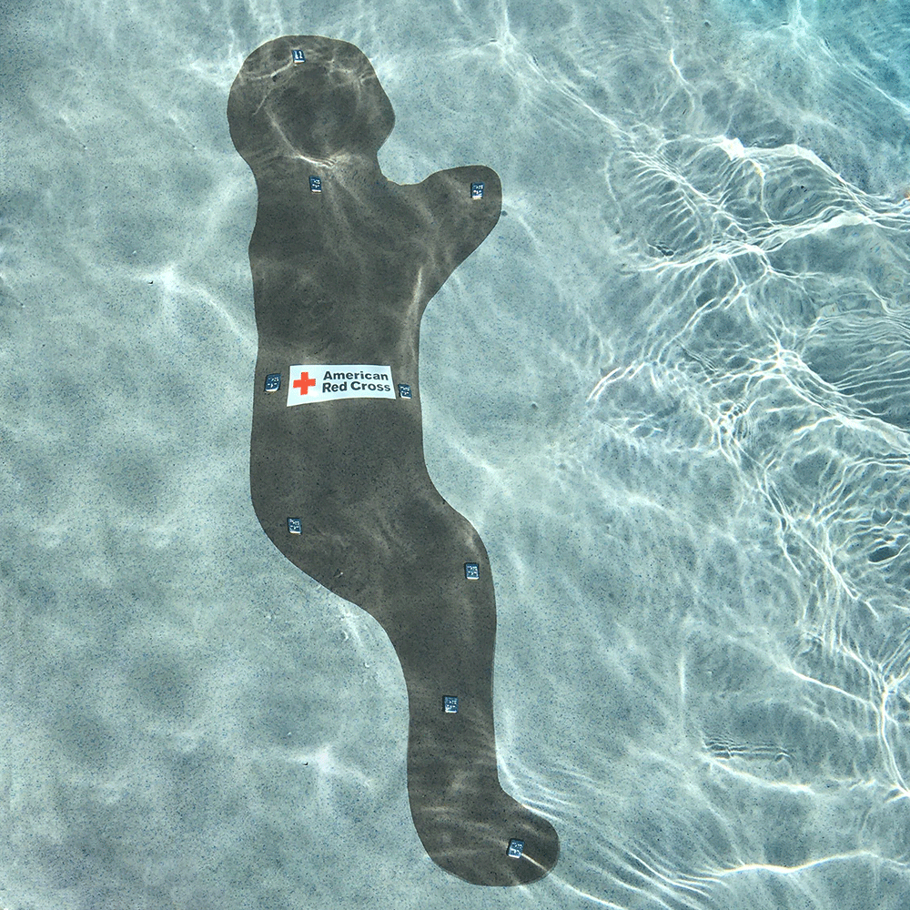 Passive Submerged/Drowning Victim Silhouette Red Cross Store