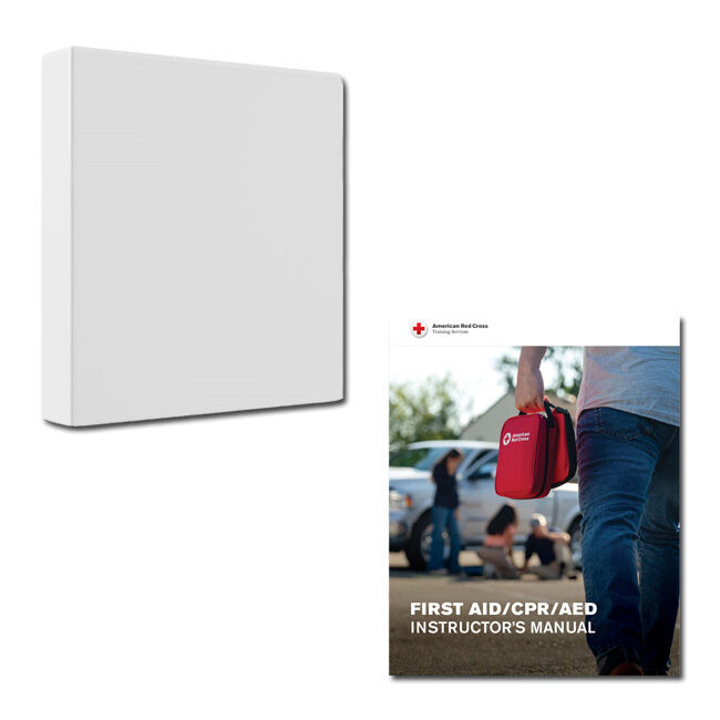 First Aid/CPR/AED Instructor Manual and 3-ring binder.