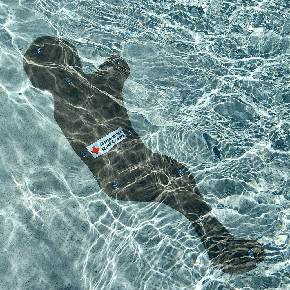 Passive Submerged/Drowning Victim Silhouette Red Cross Store