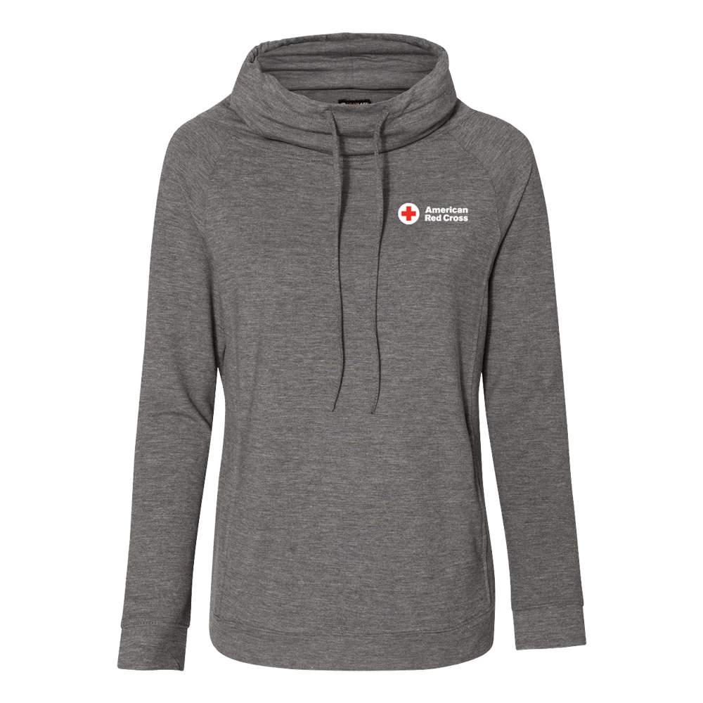 women's funnel neck sweatshirt