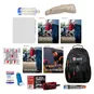 Red Cross Backpack, Tourniquet Trainer, Tourniquet, Nasal Spray Trainer, Epinephrine Trainer, Inhaler Trainer and Spacers, and Manuals/Reference Cards for First Aid/CPR/AED Training.