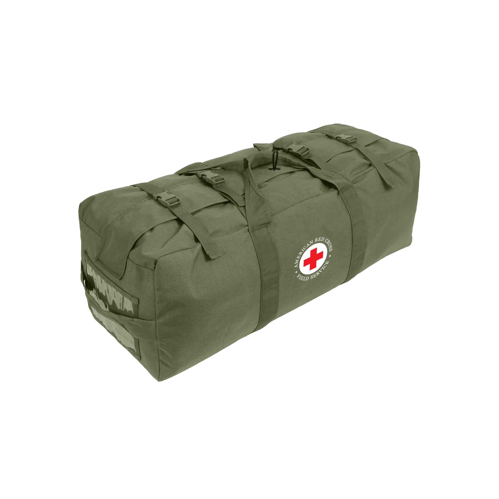 Canvas Duffle Duffel Bag Top Opening  with Handle & Backstraps Army Style 