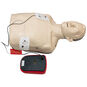 An AED Trainer and the Adult/Child AED Trainer Pads being used with a CPR Manikin.