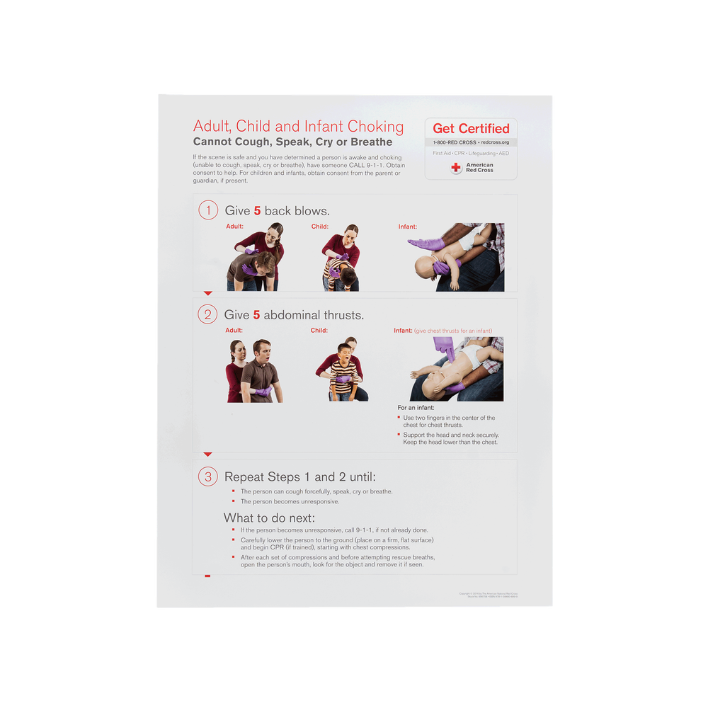 Choking Skill Poster (r.16) Red Cross Store