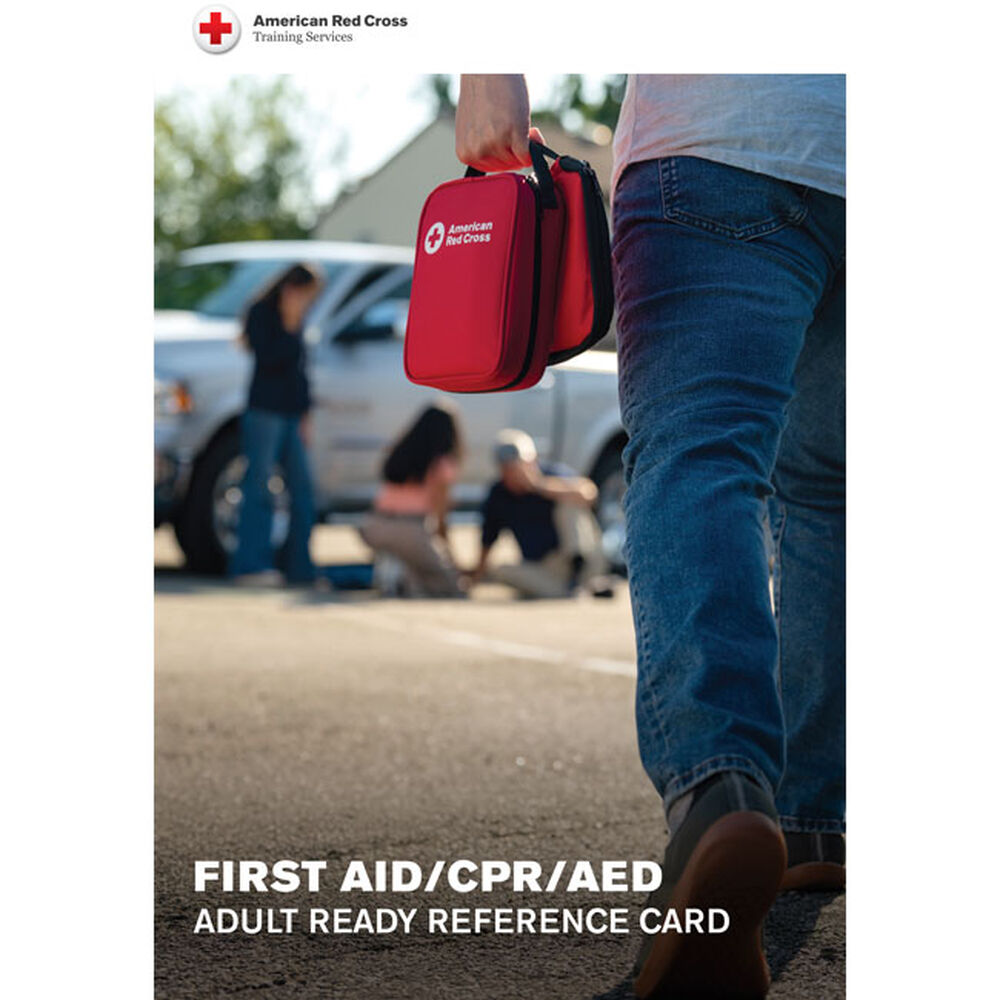 First Aid/CPR/AED Adult Ready Reference Card r.25 | Red Cross Store