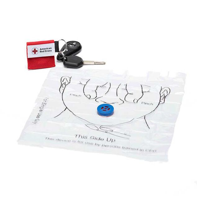 Mini CPR Keychain with 1-Way Valve Face Shield | Red Cross Store