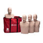 Prestan Adult CPR Manikin with CPR Monitors (4 Pack) Tan Skin.