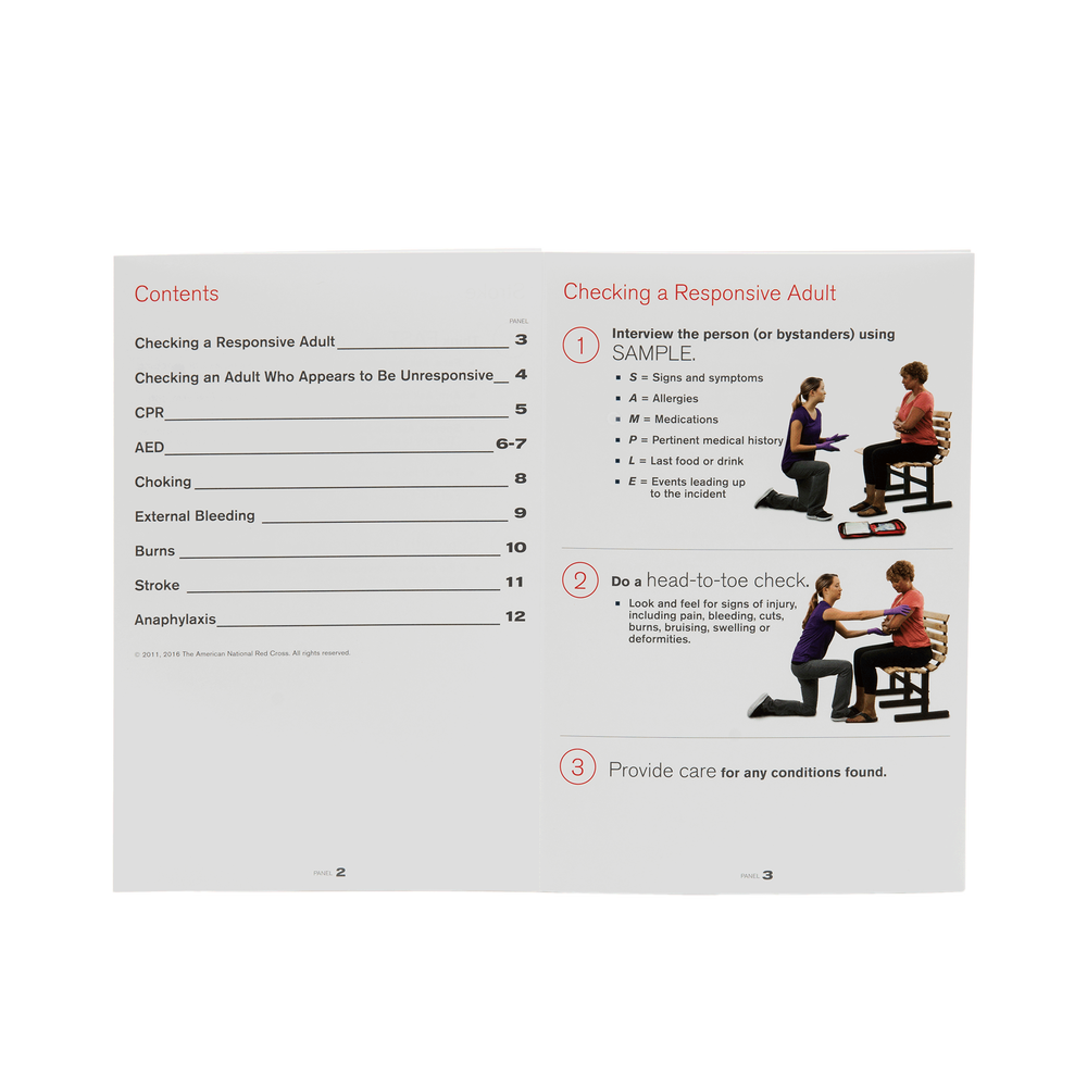 Adult First Aid/CPR/AED Ready Reference Red Cross Store