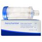 Inhaler Spacer Trainer sitting on top of its packaging.