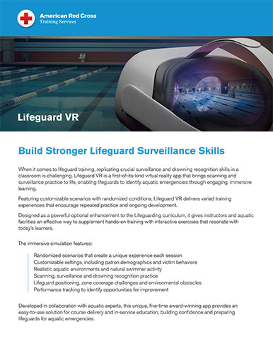 Red Cross Lifeguard Virtual Reality Training App brochure