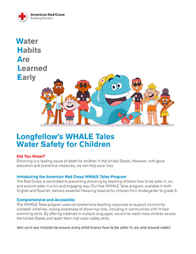 Longfellow’s WHALE Tales Water Safety for Children brochure