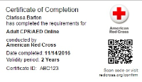Find My Certificate Red Cross